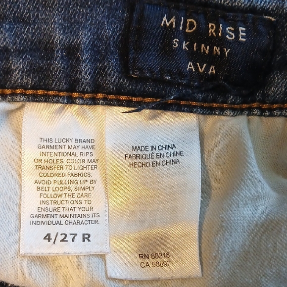 Lucky Brand Women's Mid Rise Skinny Ava Jeans Sz 4/27 Regular - Picture 6 of 7
